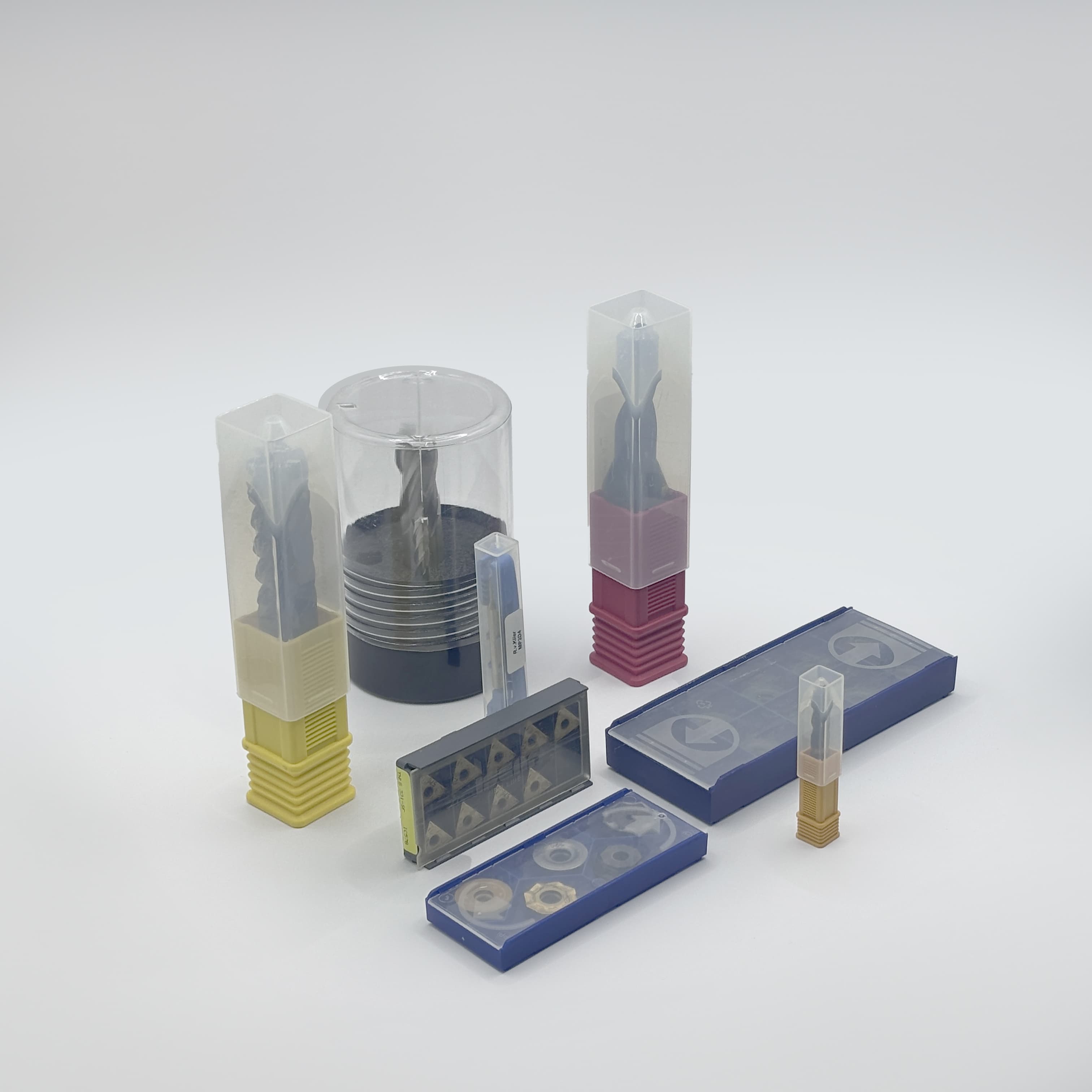 Werkzeugverpackungen für Bohrer, Fräser und Wendeschneidplatten
